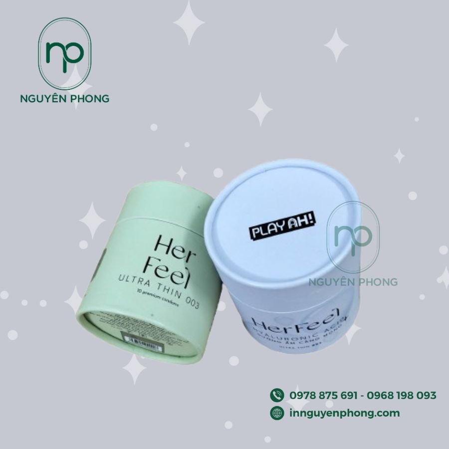 Mẫu hộp trụ tròn